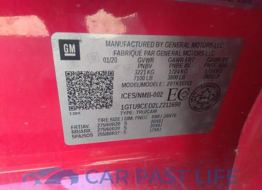 1GTU9CED2LZ211690# 9
