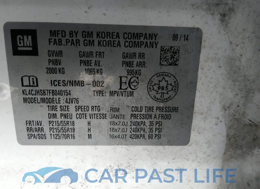 KL4CJHSB7FB040154# 9
