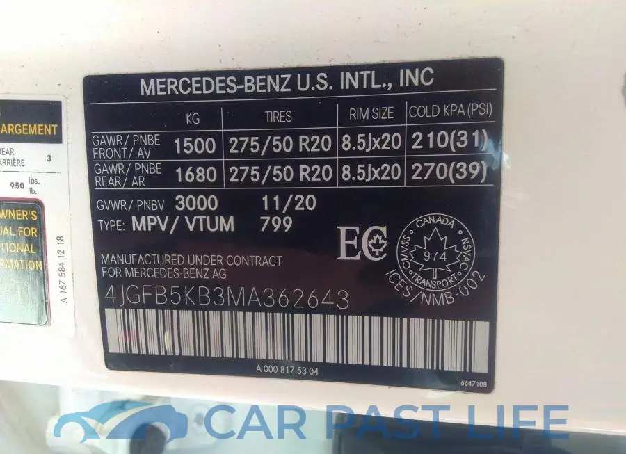 4JGFB5KB3MA362643# 9