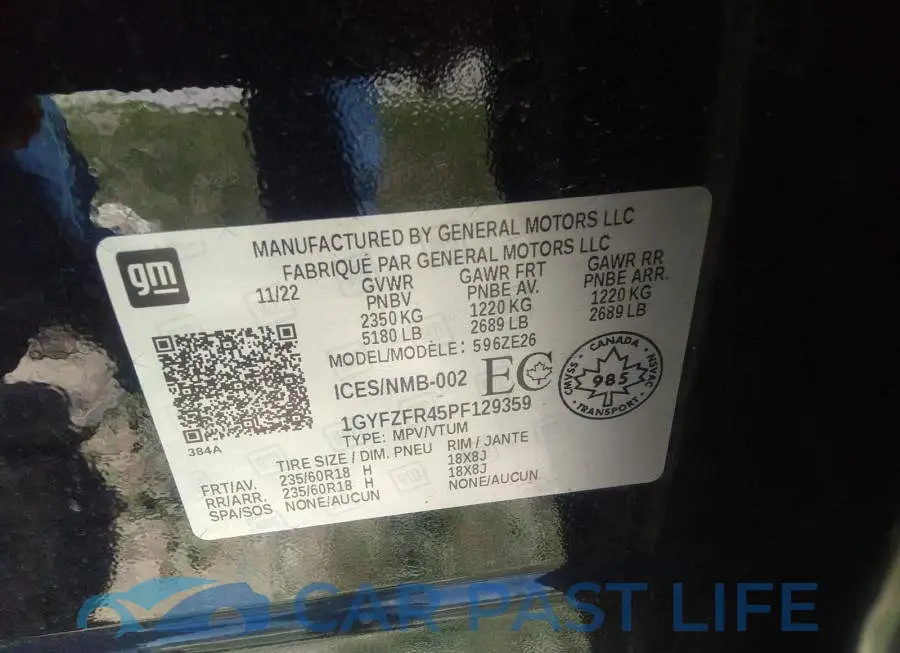 1GYFZFR45PF129359# 9