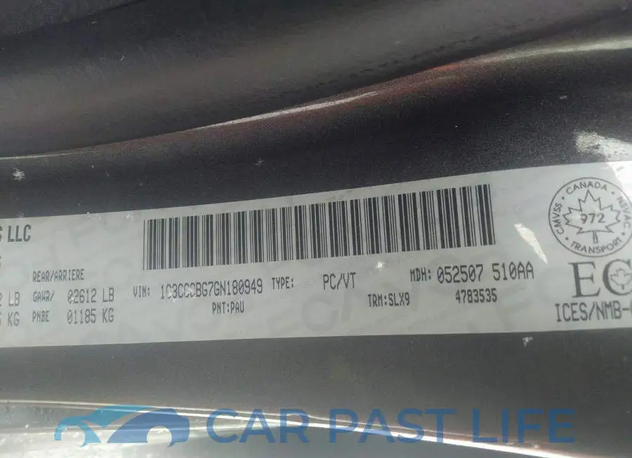 1C3CCCBG7GN180949# 9