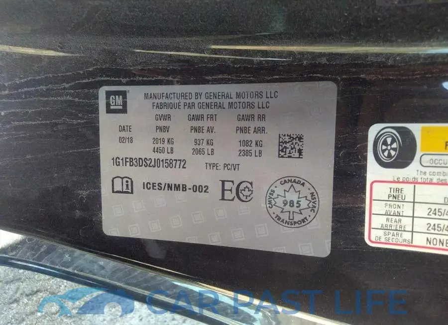1G1FB3DS2J0158772# 9