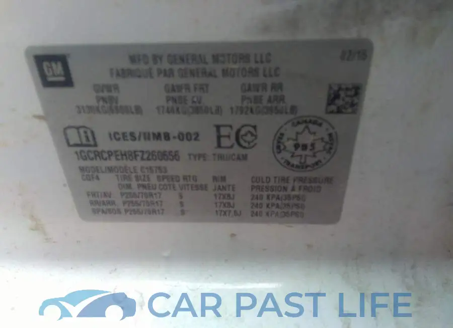 1GCRCPEH8FZ260656# 9