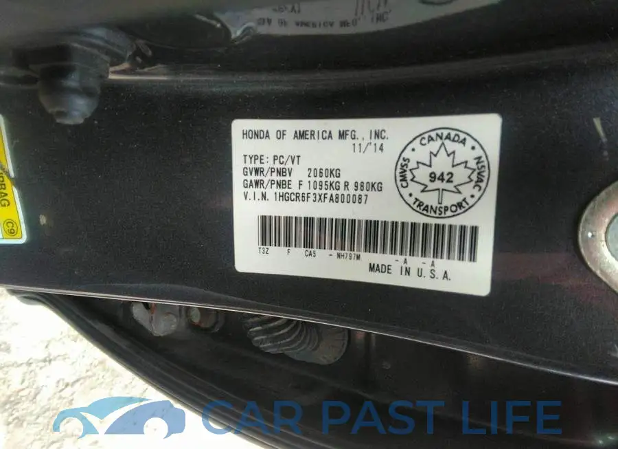 1HGCR6F3XFA800087# 9