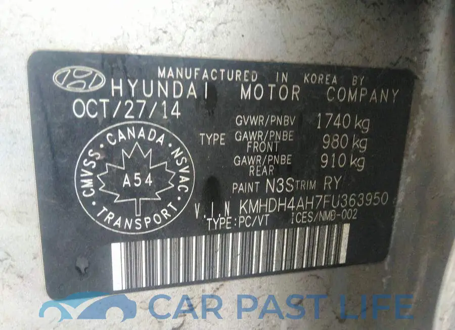 KMHDH4AH7FU363950# 9