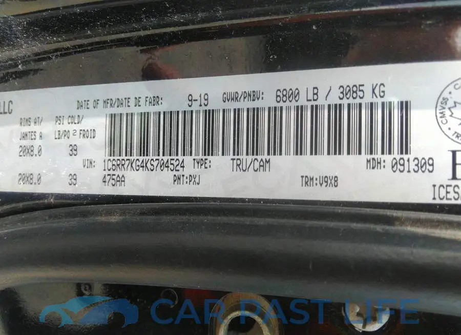1C6RR7KG4KS704524# 9