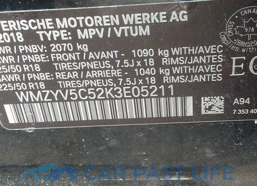 WMZYV5C52K3E05211# 9