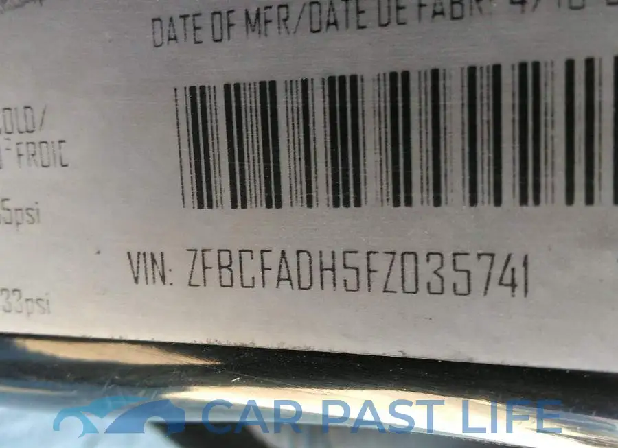 ZFBCFADH5FZ035741# 9