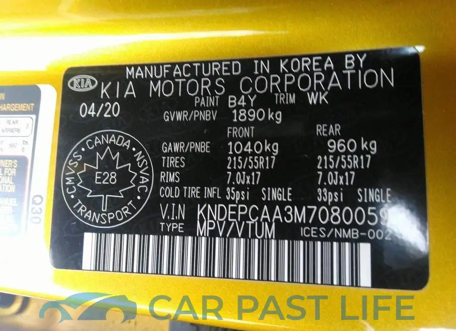 KNDEPCAA3M7080059# 9