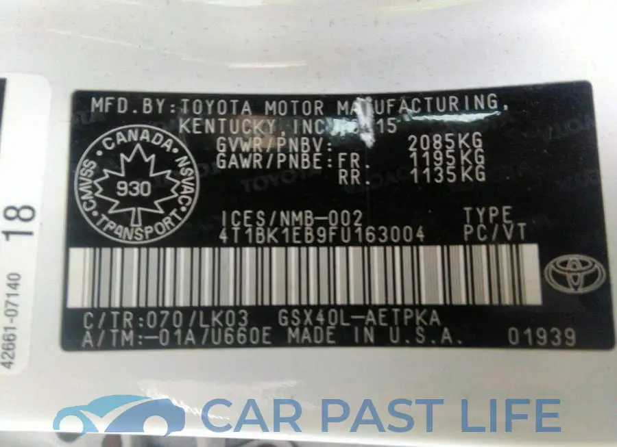 4T1BK1EB9FU163004# 9