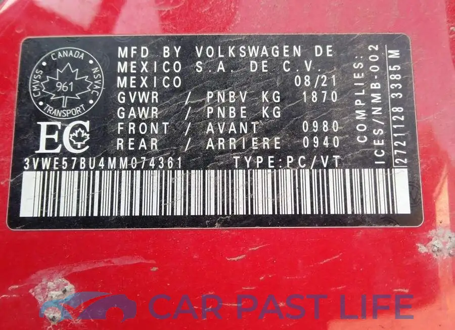 3VWE57BU4MM074361# 9