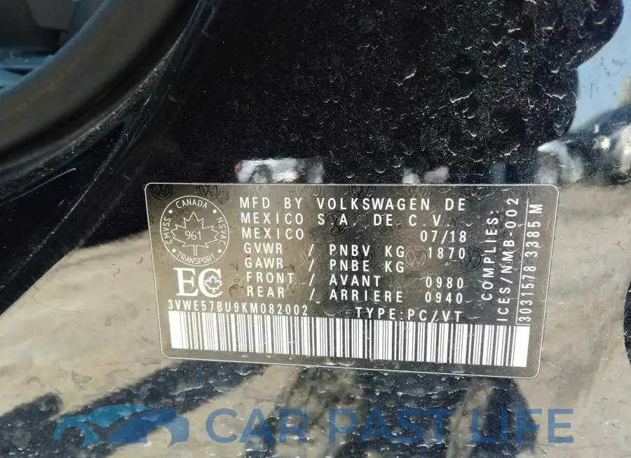 3VWE57BU9KM082002# 9