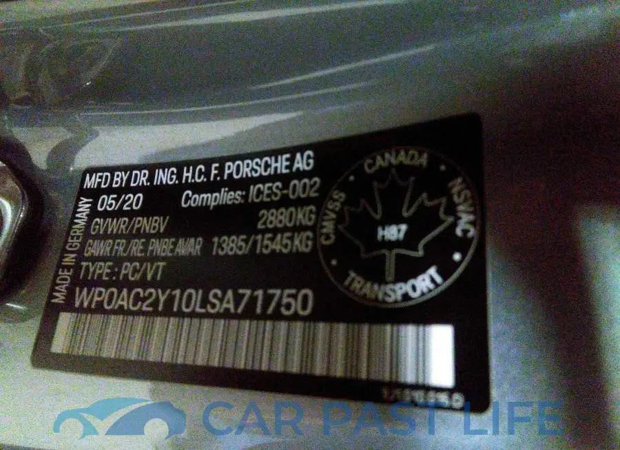 WP0AC2Y10LSA71750# 9