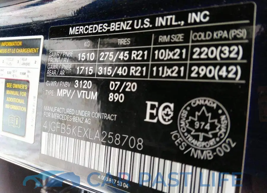 4JGFB5KEXLA258708# 9