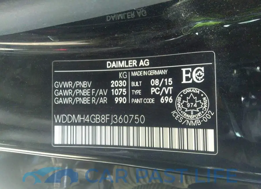 WDDMH4GB8FJ360750# 9