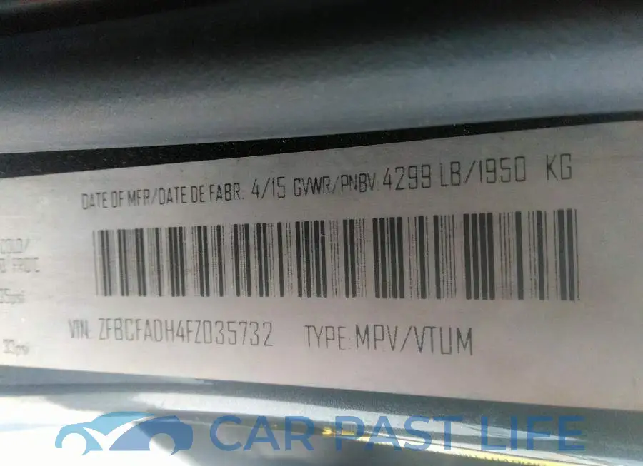 ZFBCFADH4FZ035732# 9