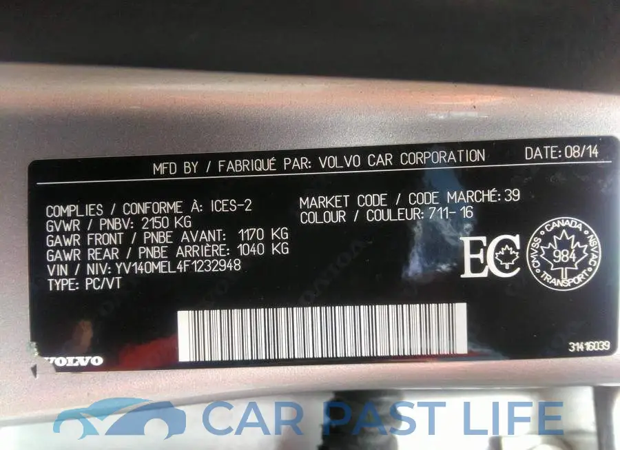 YV140MEL4F1232948# 9