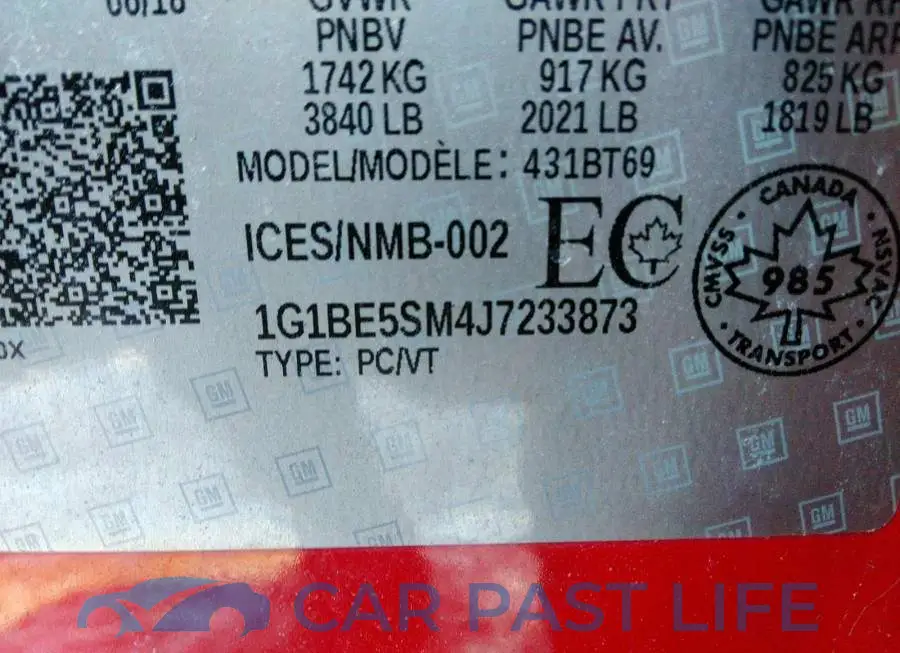 1G1BE5SM4J7233873# 9