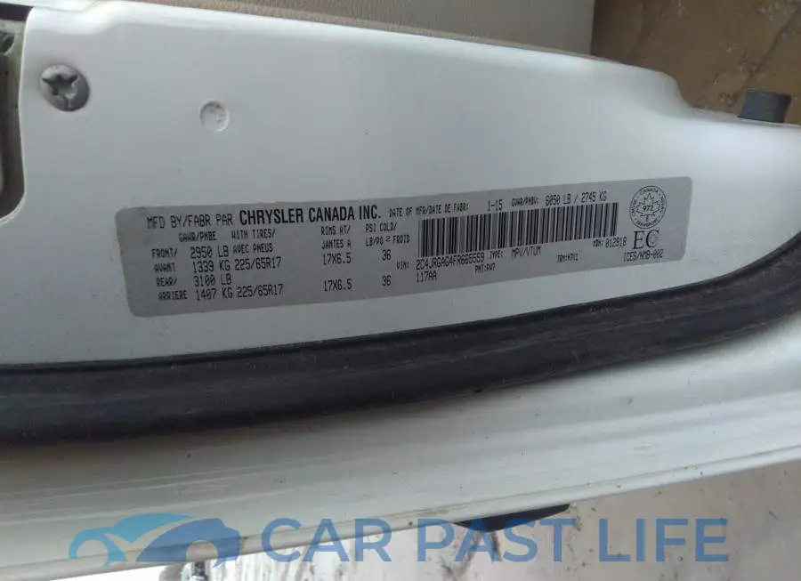 2C4JRGAG4FR665559# 9
