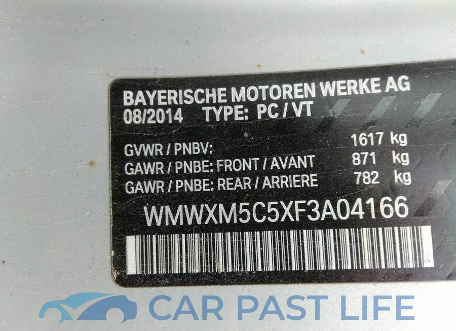 WMWXM5C5XF3A04166# 9