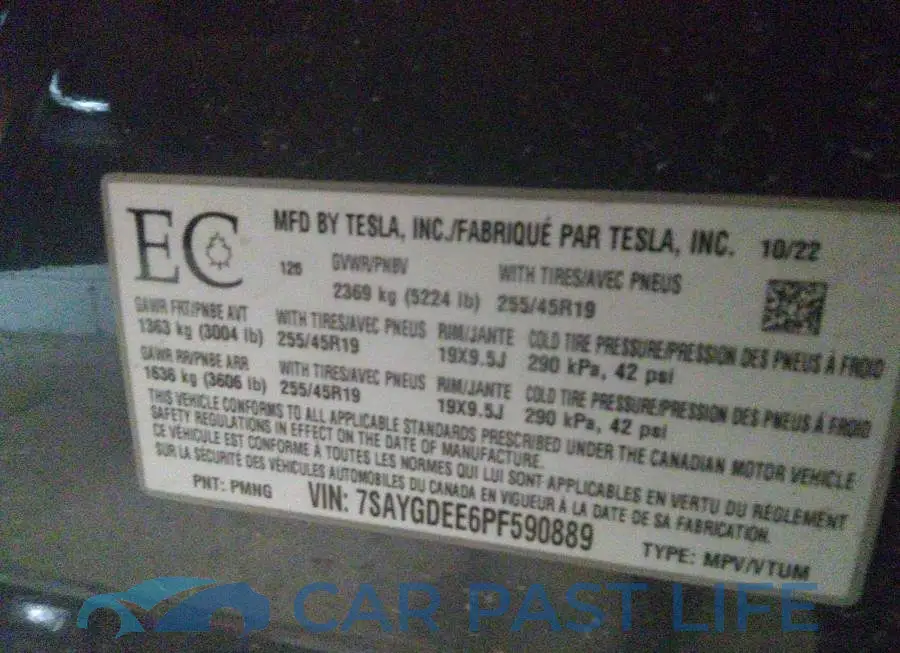 7SAYGDEE6PF590889# 9