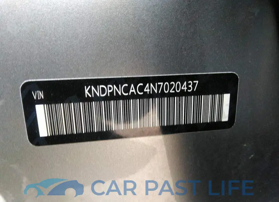 KNDPNCAC4N7020437# 9