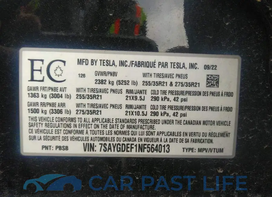 7SAYGDEF1NF564013# 9