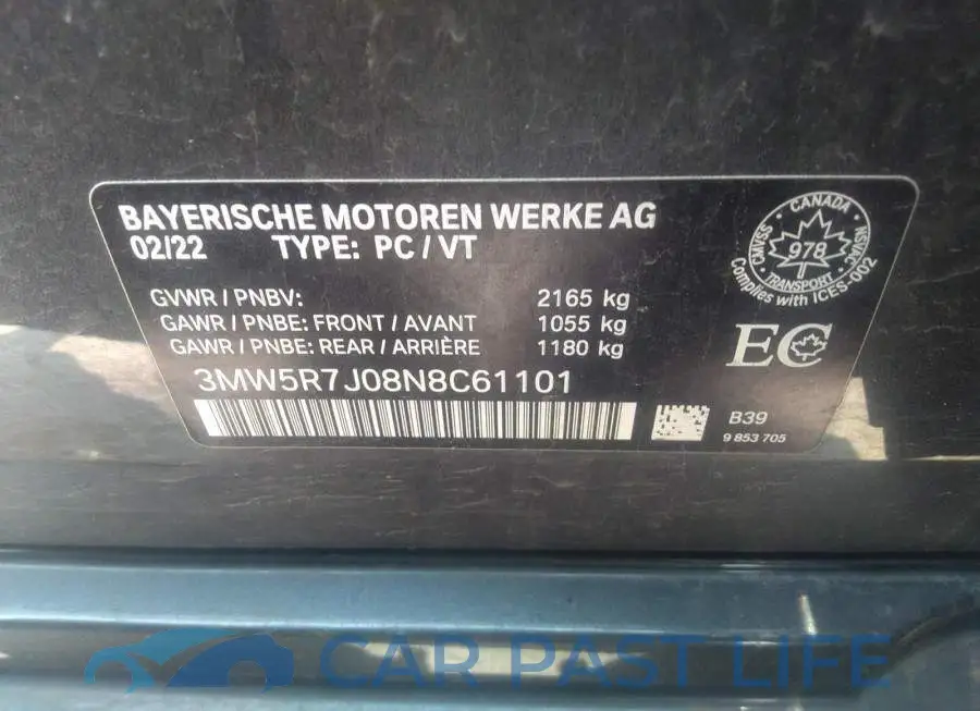 3MW5R7J08N8C61101# 9