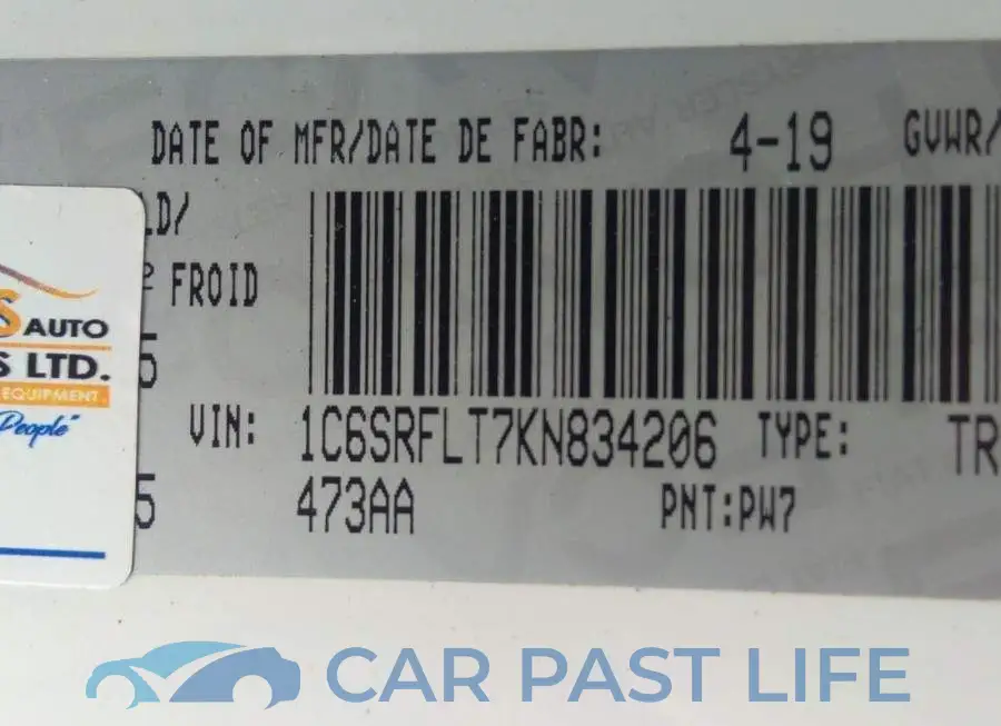 1C6SRFLT7KN834206# 9