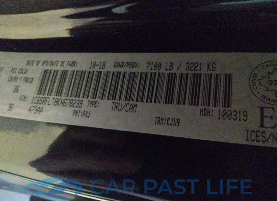 1C6SRFLT8KN678239# 9