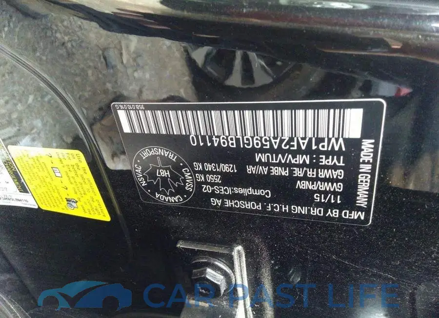 WP1AF2A59GLB94110# 9