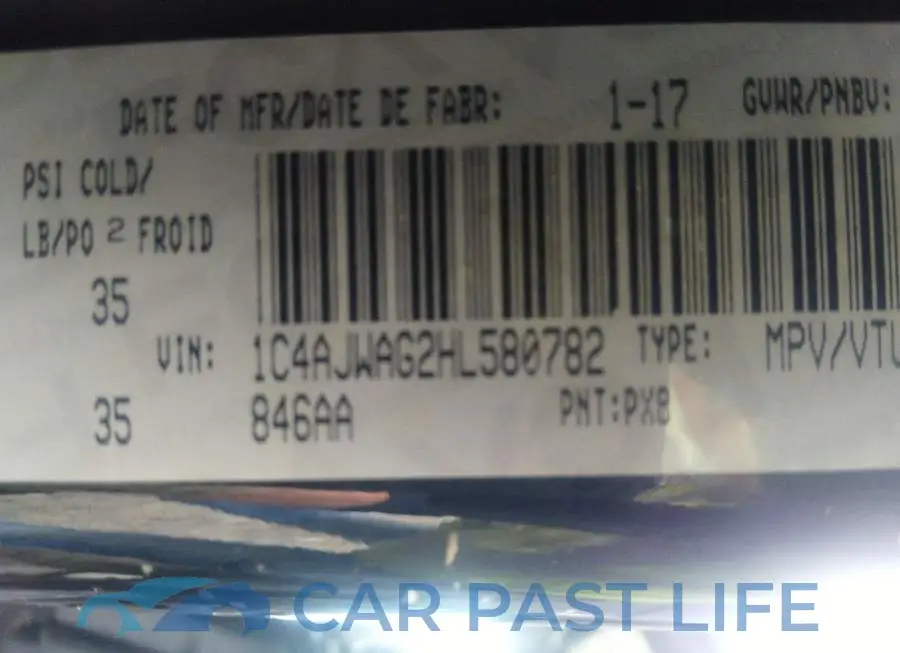 1C4AJWAG2HL580782# 9