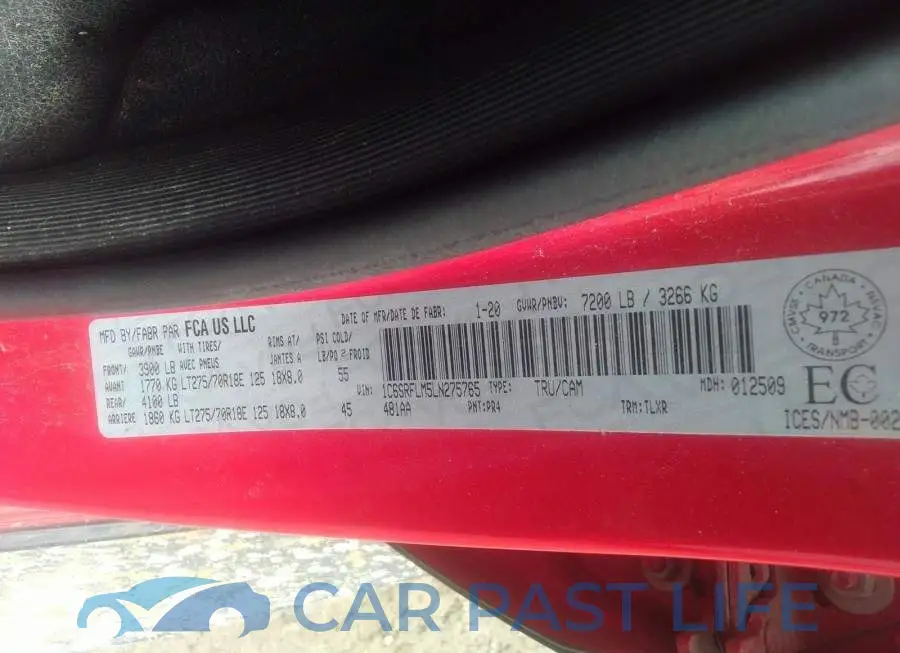 1C6SRFLM5LN275765# 9