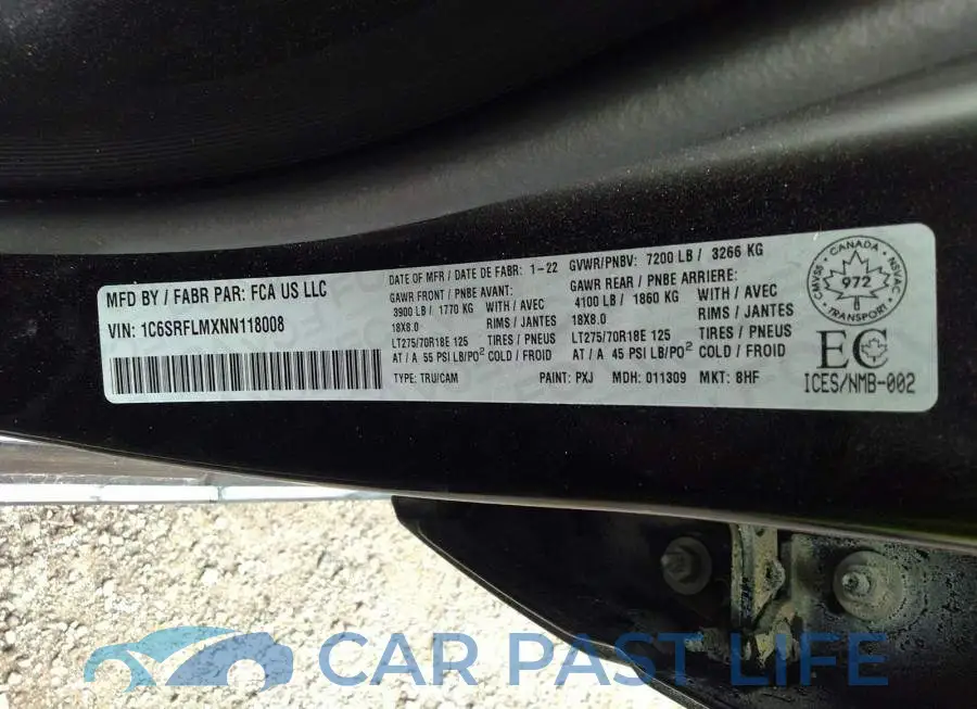1C6SRFLMXNN118008# 9