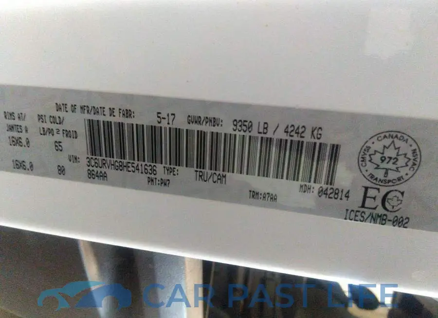 3C6URVHG8HE541636# 9