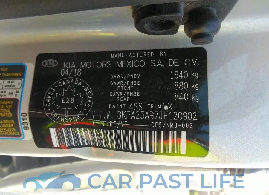 3KPA25AB7JE120902# 9
