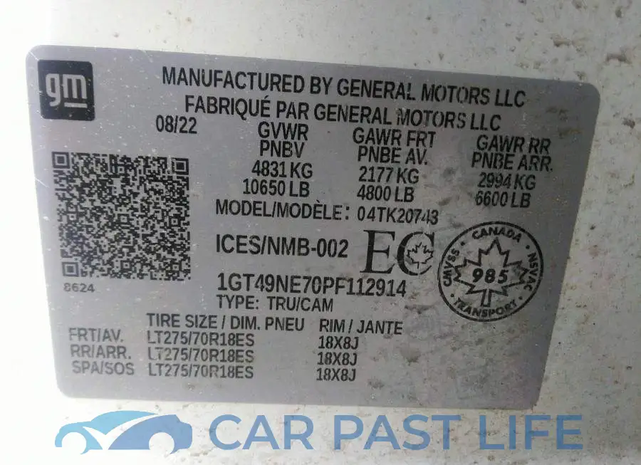 1GT49NE70PF112914# 9
