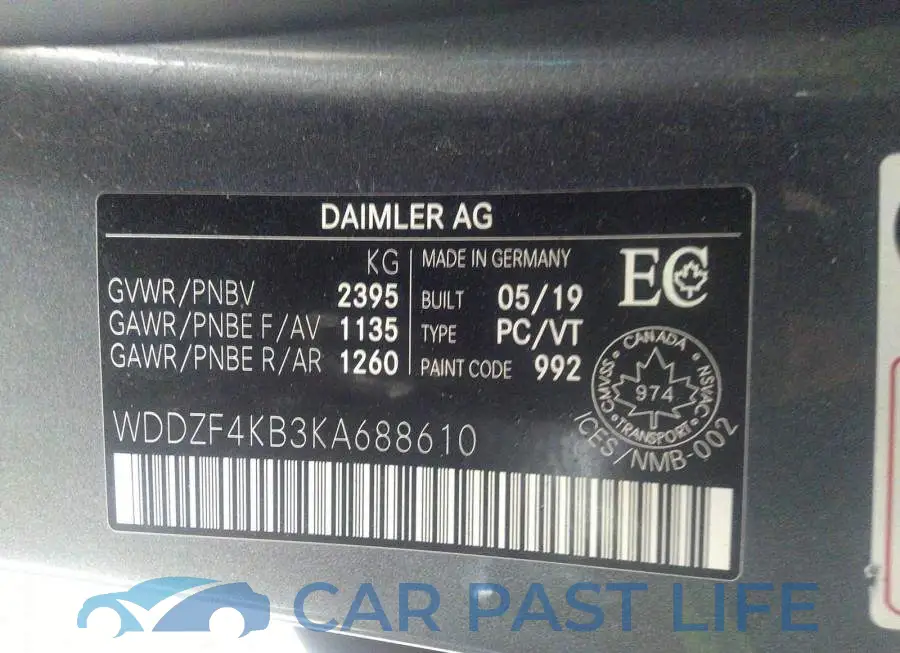 WDDZF4KB3KA688610# 9