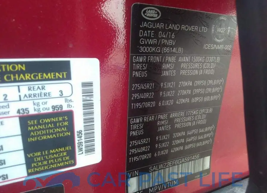 SALWZ2EF6GA591456# 9