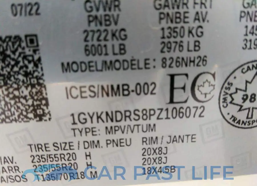 1GYKNDRS8PZ106072# 9