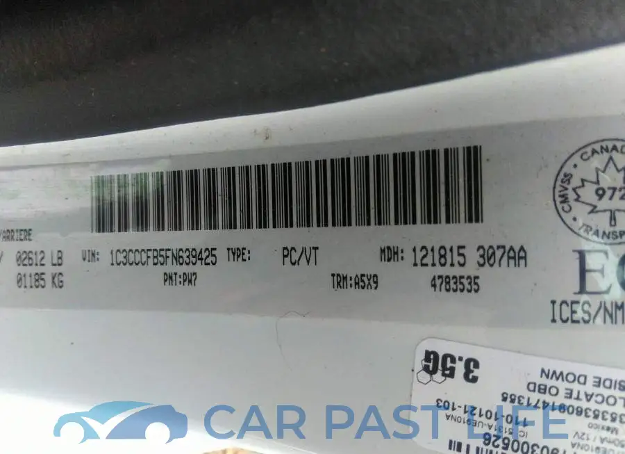 1C3CCCFB5FN639425# 9
