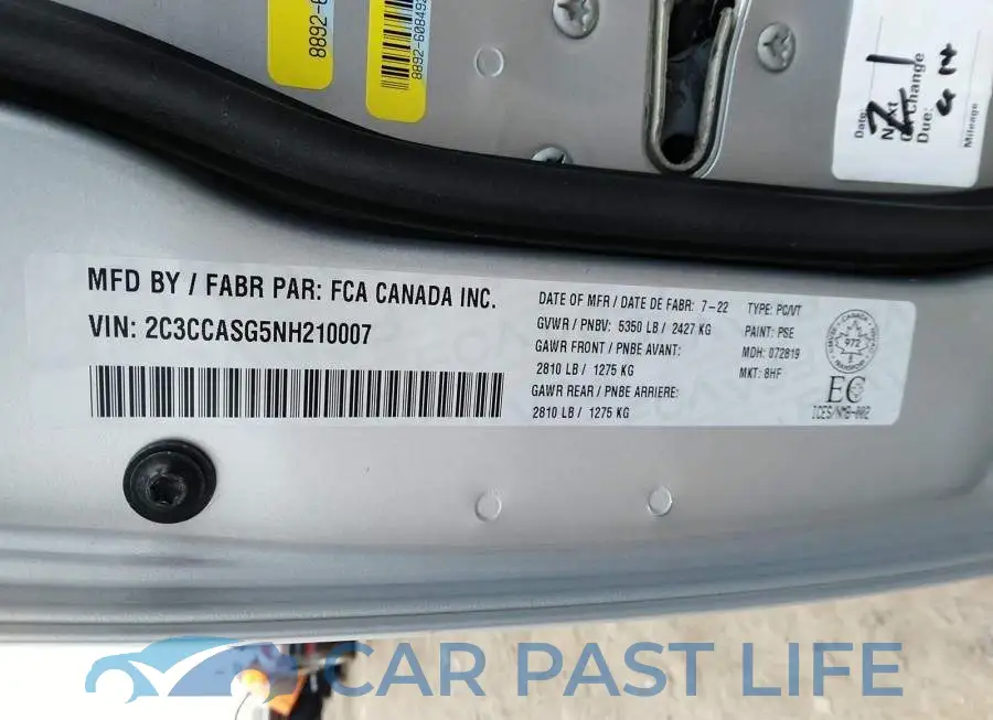 2C3CCASG5NH210007# 9