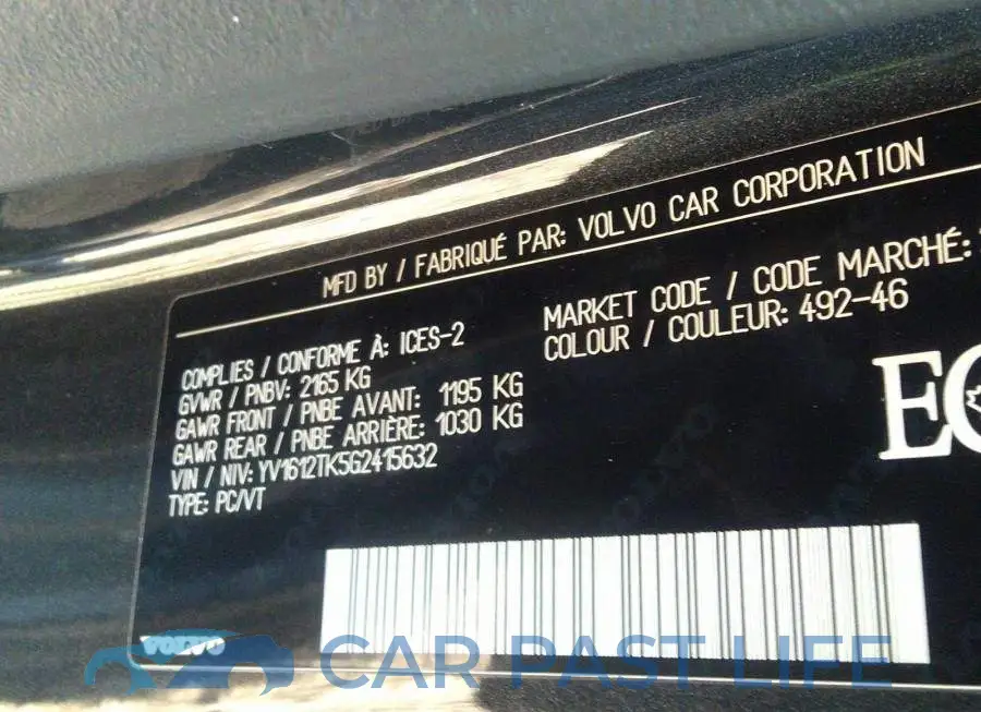YV1612TK5G2415632# 9