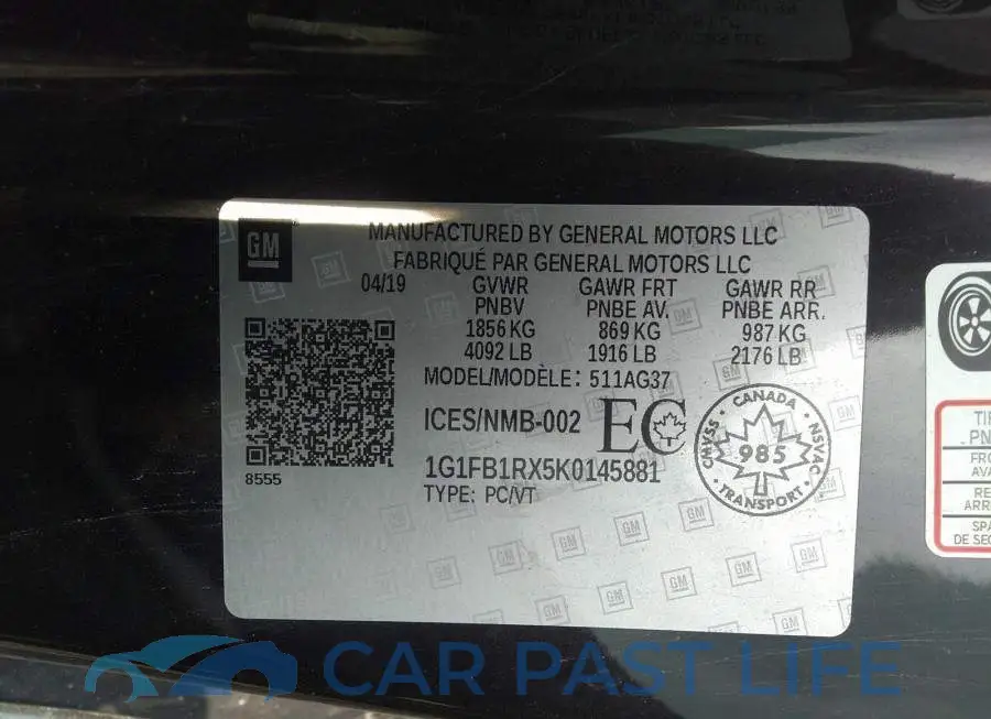 1G1FB1RX5K0145881# 9