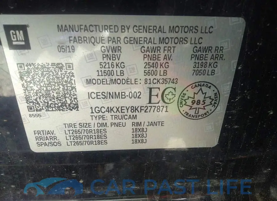 1GC4KXEY8KF277871# 9
