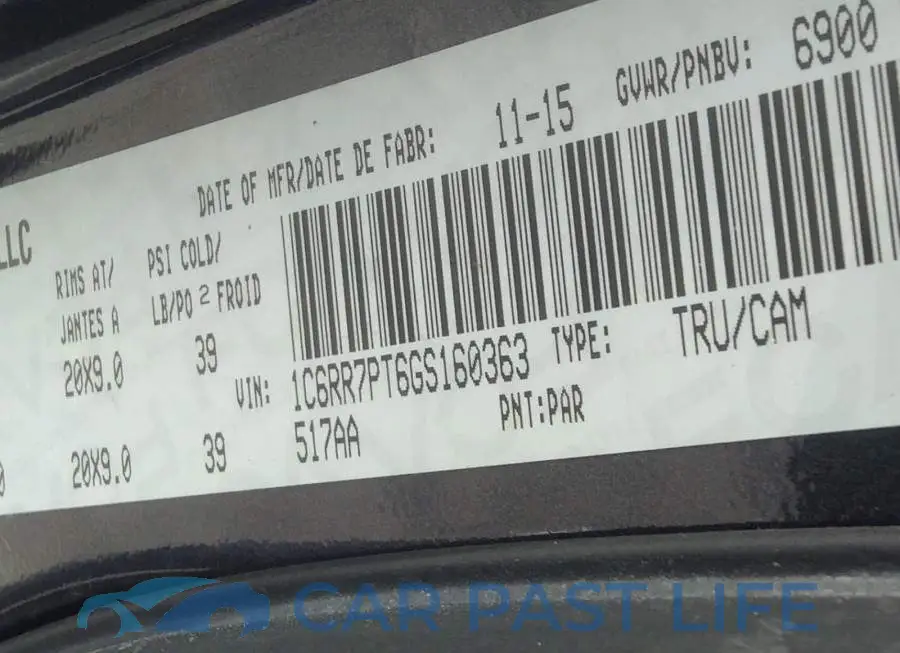 1C6RR7PT6GS160363# 9