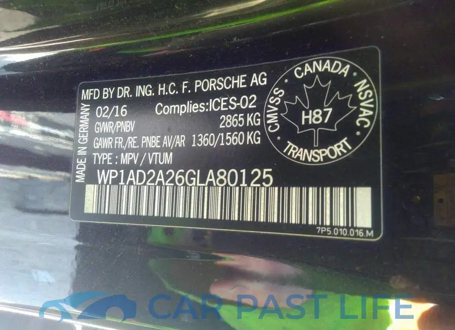 WP1AD2A26GLA80125# 9