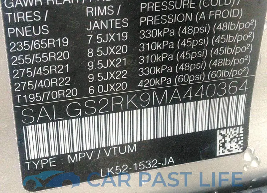 SALGS2RK9MA440364# 9
