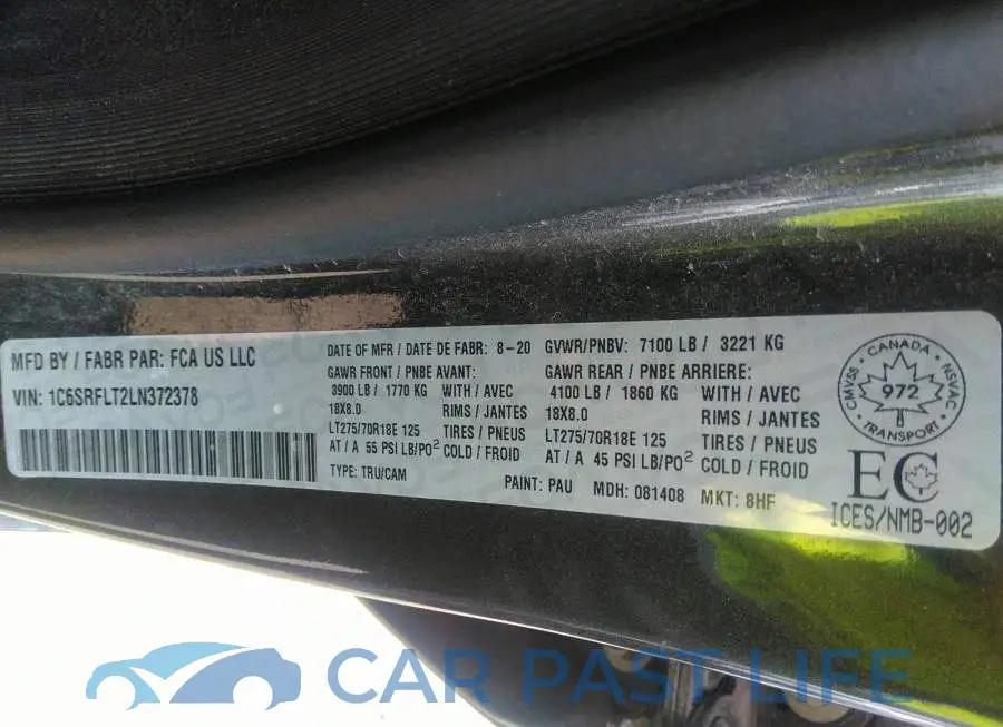 1C6SRFLT2LN372378# 9