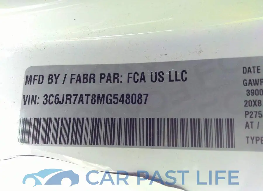 3C6JR7AT8MG548087# 9